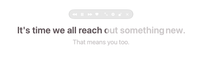 Classic floating desktop lyrics overlay on macOS